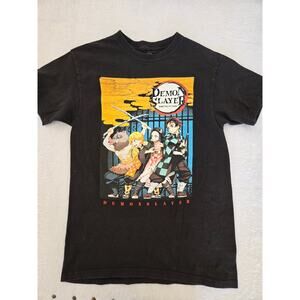 Demon Slayer T Shirt men's Small Black Graphic Kimetsu No Yaiba Short Sleeve